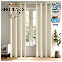 Gardinen Voile VorhäNge Mit ÖSen 2Er Set Hellbeige 140X225Cm Wohnaccessoires