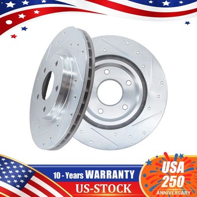 Front Drilled Brake Rotors for DODGEAVENGER CALIBER MITSUBISHI LANCER CHRYSLER