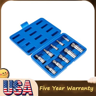 Alloy steel bits 12 Point MM Triple Square Spline Bit Set 1/4