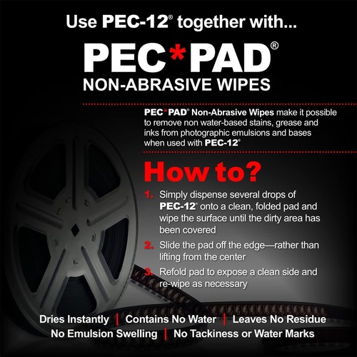 2 PACK- PEC-12 2oz PHOTOGRAPHIC EMULSION FILM CLEANER-NEW DESIGN EYE DROP BOTTLE - Picture 3 of 4