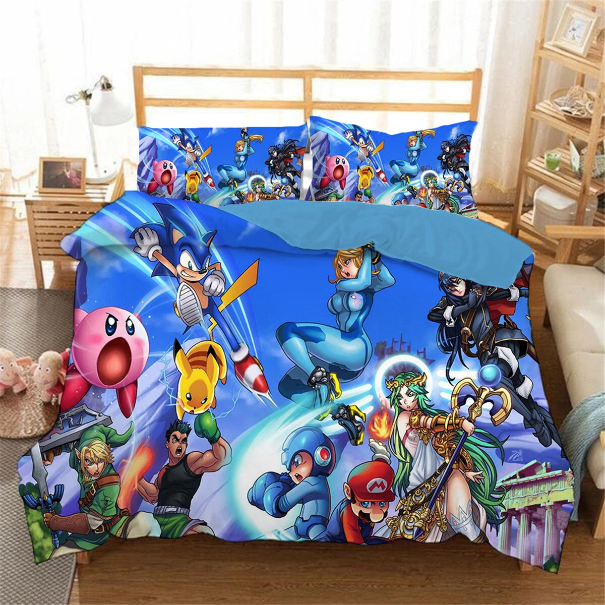 Sonic Super Mario Zelda Bedding Set, Bedroom Decoration