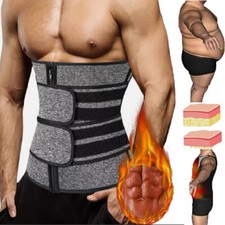 Men Waist Trainer Abdomen Reducer Sweat Trimmer Slimming Belt Body Shaper Girdle