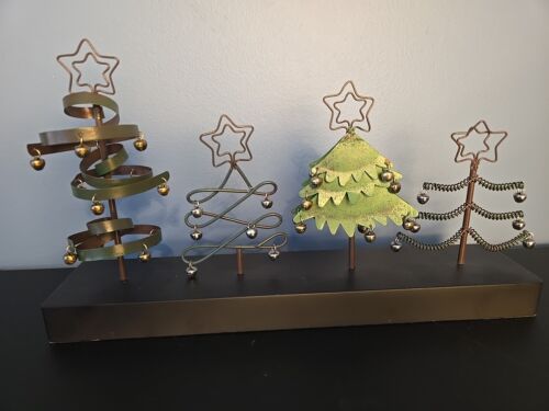Vintage Pier 1 Imports Christmas Trees Photo Holder Wire Picture Holders