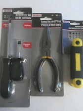 Long Nosed Plier, Foldable Hex Key, Screwdriver Set- Lot of 3 items- Tool Bench 