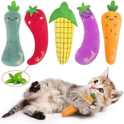 Catnip Cat Toys, Interactive Cat Chew Toys for Indoor Kittens Kitty, 5 Pack