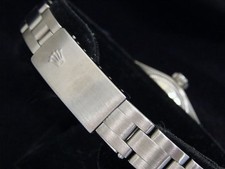 Rolex Date Ladies Stainless Steel Watch Quickset Oyster Band Silver Dial 69160 5