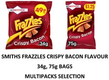 SMITHS FRAZZLES Crispy Bacon Flavour Baked Crisps 30x34g & 15x75g Bags Selection