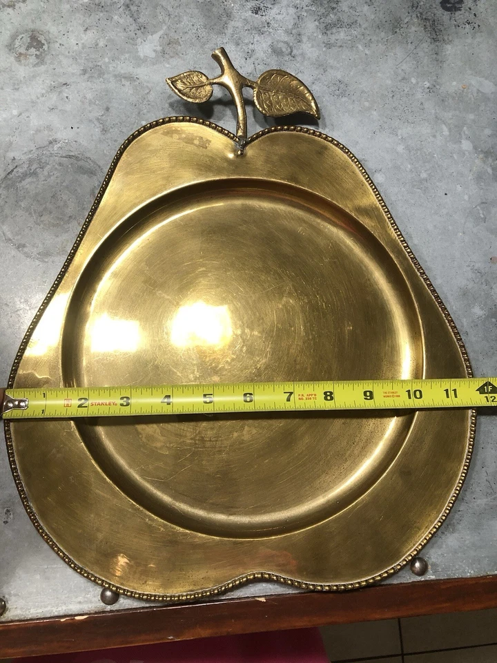 Brass Tray - Vintage Tray - Pear Shape Tray - Image 2 of 4