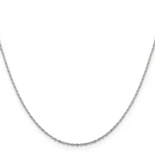 Sterling Silver Flat Link Cable Chain 16", 18", 20", 24" Inch Lengths
