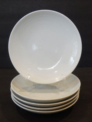 NEW Set of 5 MUJI White Porcelain Small Dishes 14.5cmx3cm - Made in Japan