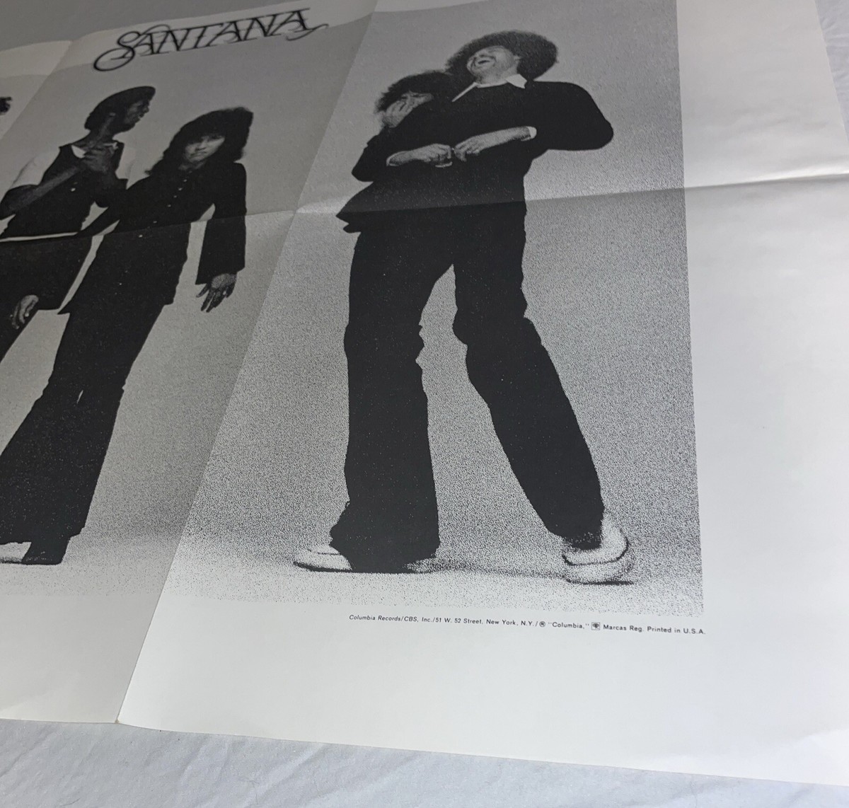 1960's Vintage SANTANA Band Poster-Black and White 33 x 22 Inches