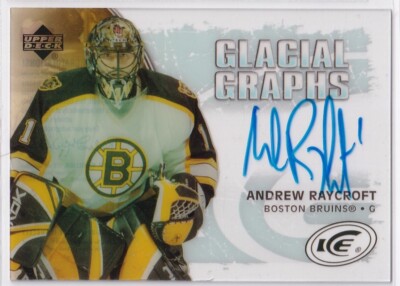 2005-06 Upper Deck Ice Glacial Graphs #GGAR Andrew Raycroft AUTO - Boston Bruins