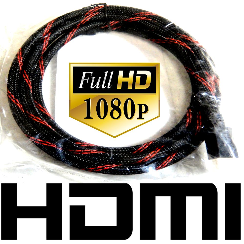 XBOX 360 PS3 HDMI Nylon Mesh Gold Plated Cable Nyko 83030 New 9 Ft
