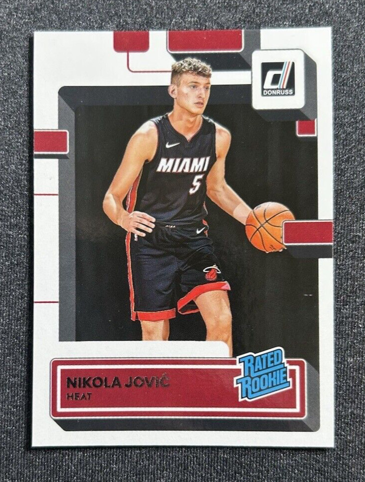 2022-23 Panini Donruss Rated Rookie RC #227 Nikola Jovic Miami Heat