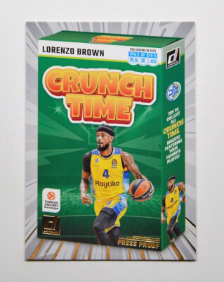 2023-24 Donruss EuroLeague Crunch Time Press Proof #18 Lorenzo Brown