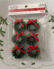 RECOLLECTIONS DIMENSIONAL STICKERS CHRISTMAS WREATHS 6 PC EMBELLISHMENTS