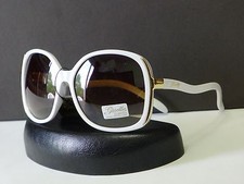 New Giselle Womens Vintage Oversized Curve Temple Designer Sunglasses soft Bag