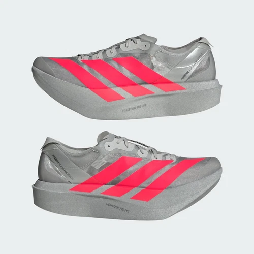 adidas Adizero Adios Pro Evo 2 Silver Metallic-Lucid Red Running Shoes JR7259