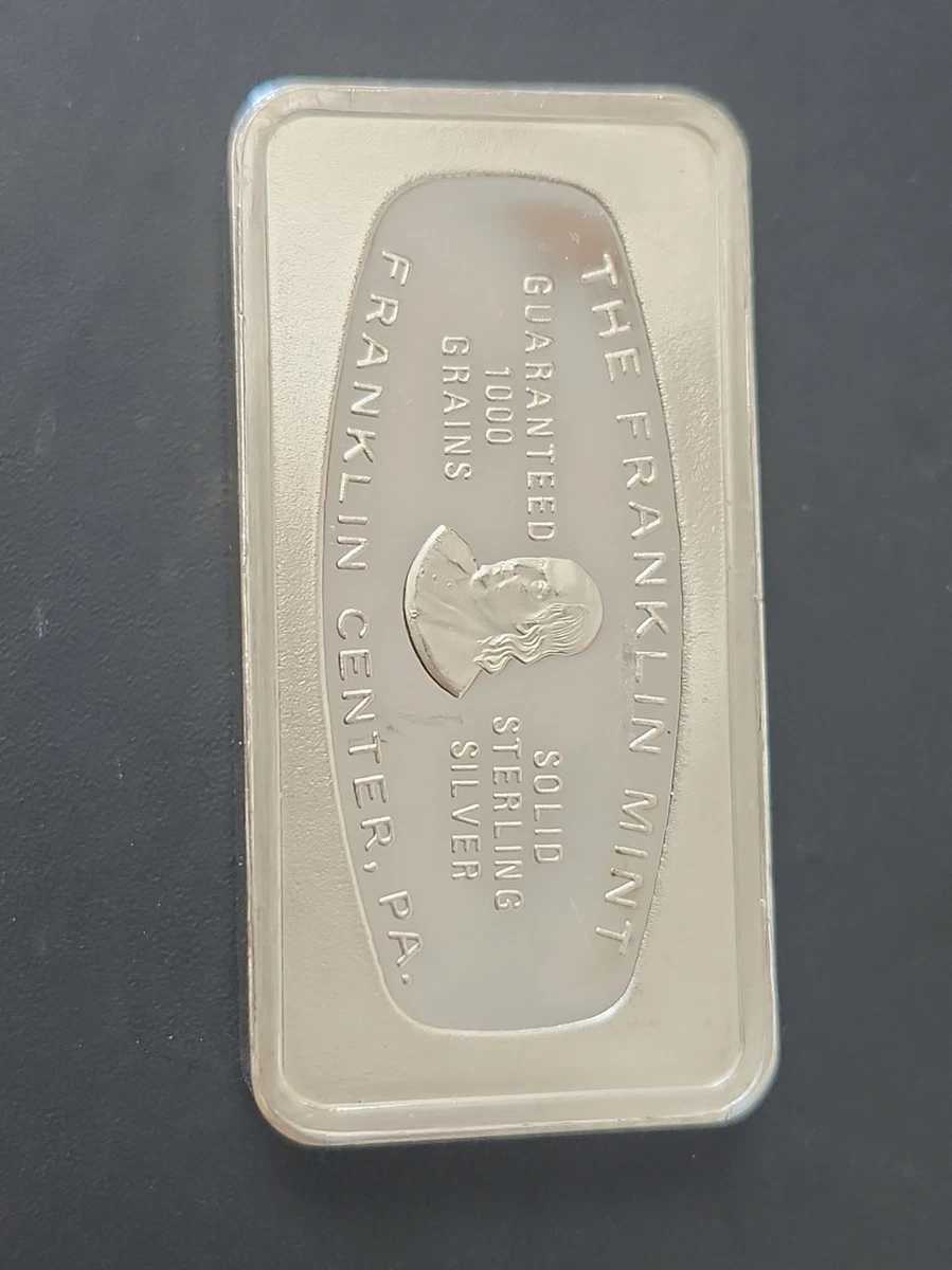 Franklin Mint Christmas Ingot In Silver Bullion Bars & Rounds for