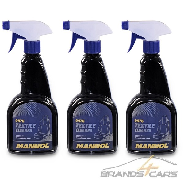 3X 500 Ml Mannol Textile Cleaner Textil Reinigung Polster Sitze FußMatten-image