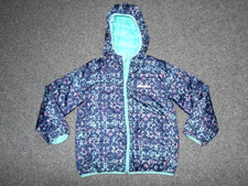 EDDIE BAUER YOUTH GIRLS SMALL 7/8 REVERSIBLE DOWN FILLED JACKET