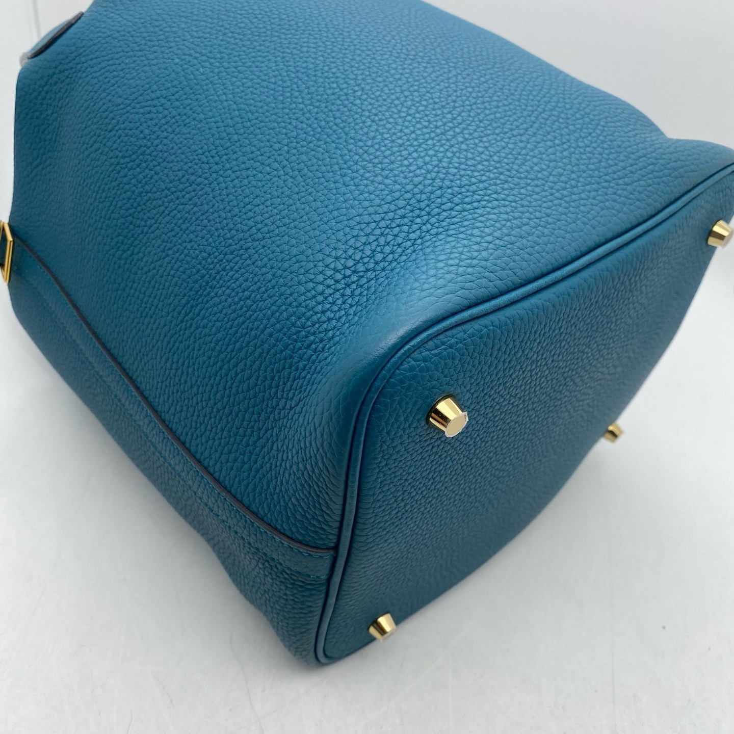 Hermes Picotin Lock 22 Vert Bosphore W0 GHW Gold‑Tone Hardware D Stamp Bucket  — image 7