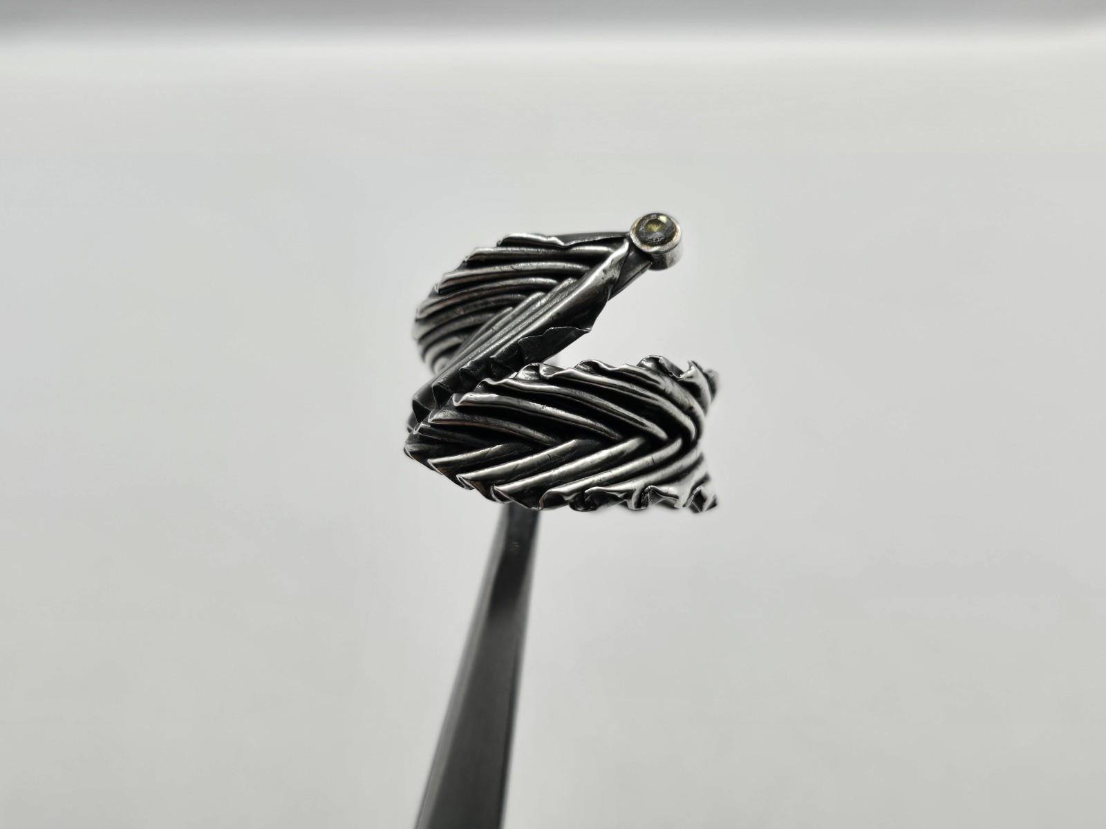 Sterling Silver Leaf Metamorphosis Ring - image 1