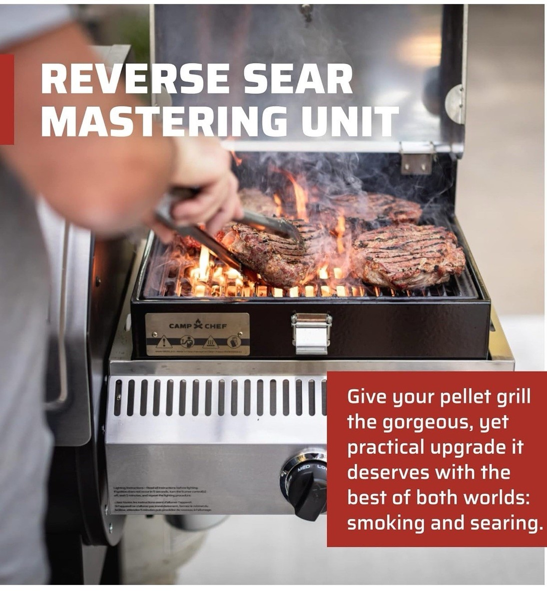 Camp Chef Sidekick Sear Includes BBQ Box for Pellet Grill