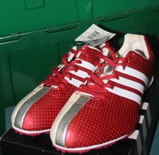 Mens Size 9 RED adidas Adizero MD Mid Distance Track Running CLEATS SHOES 42 2/3