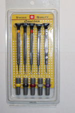 Professional Top Quality Watch flat head blade Screwdriver 5 pc Set NEW