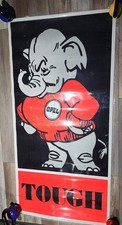 Vintage 1969 Elephant OPEL &ldquo;TOUGH" Car Dealership Banner Super Rare GM