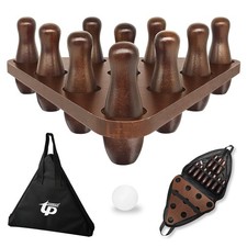 Tabletop Shuffleboard Bowling Pin Set Portable Shuffleboard Bowling Pin Game,...