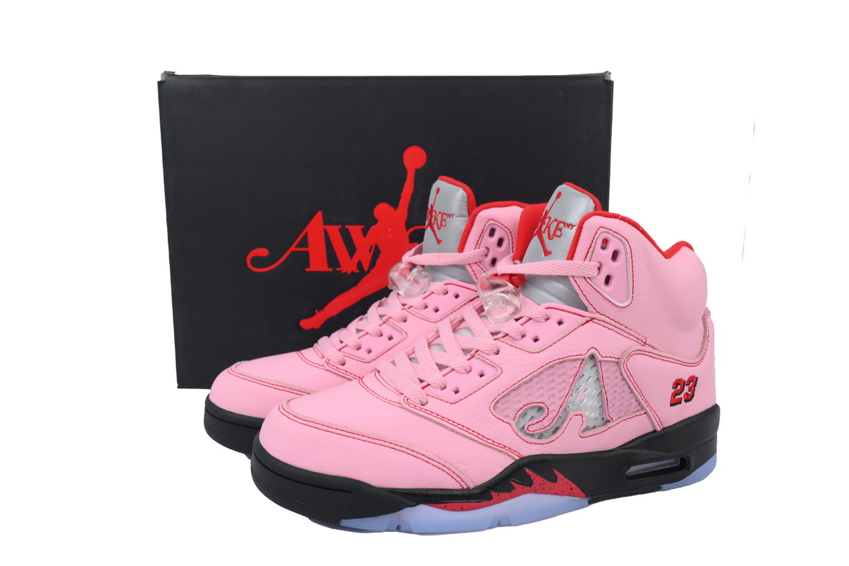 Size 13 - Awake NY x Air Jordan 5 Retro Boro - Arctic Pink for
