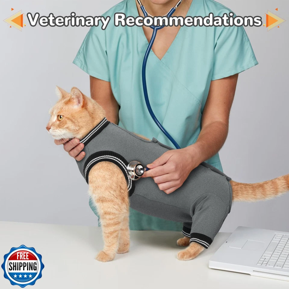 PUMYPOREITY 猫恢复套装适用于 Hind Legs,Cat Surgical Spay Su — 第 4/4 张图片