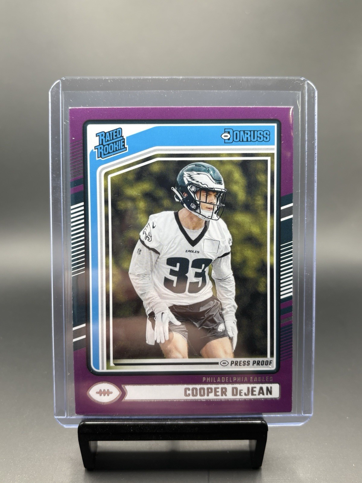 Cooper DeJean Donruss Press Proof Purple Rated Rookie Rookie Card 2024 #305