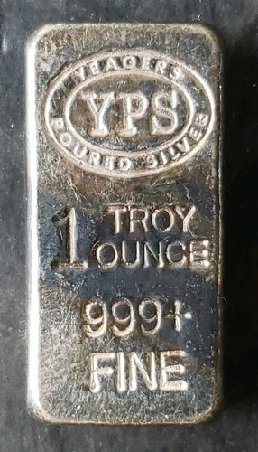 Yeagers Poured Silver 1oz Silver Bar