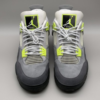 Jordan 4 Retro SE  Neon 95  - Size 13 - Excellent Condition - No box 