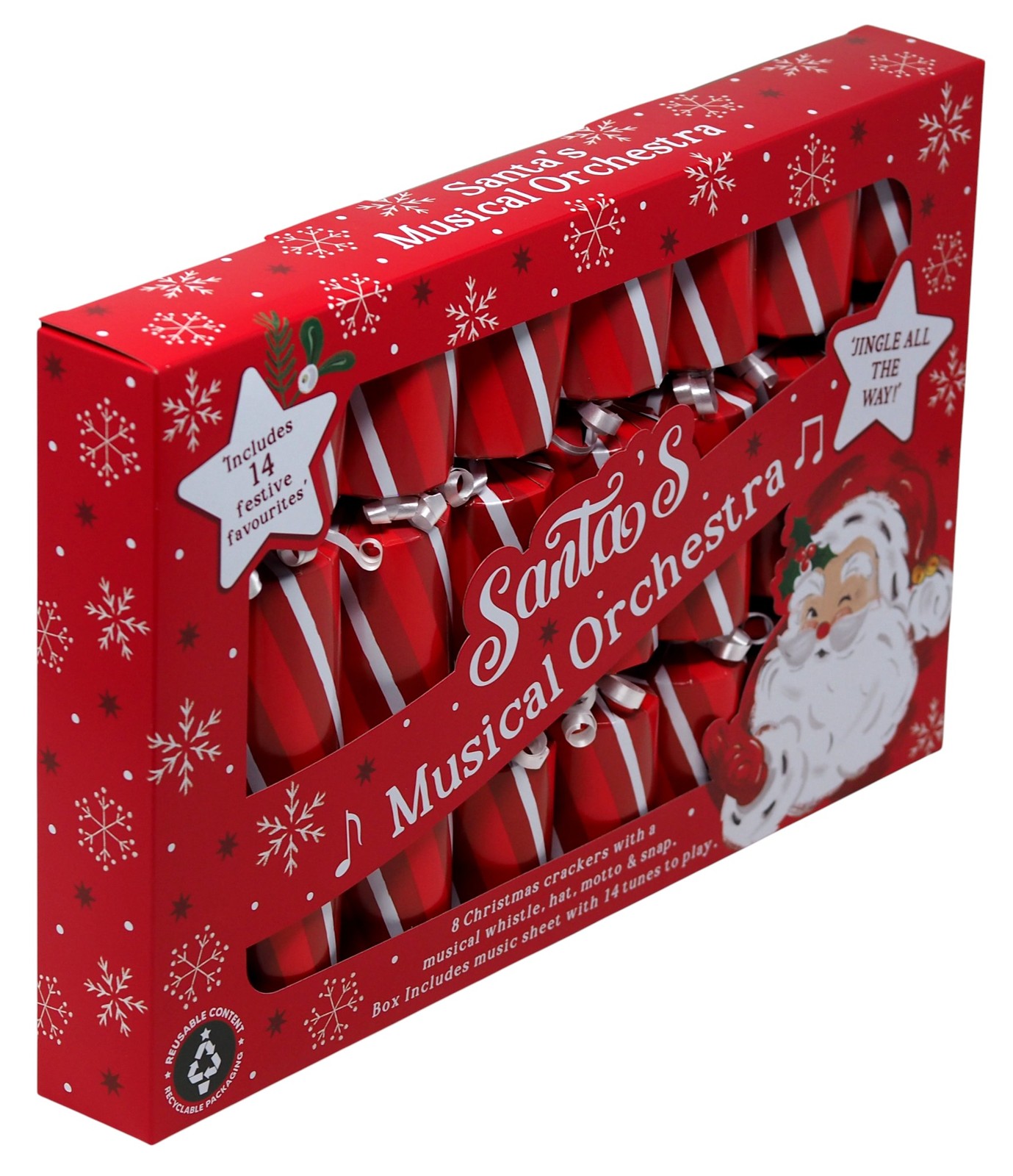 Santa's Musical Whistle Orchestra Christmas Crackers - Pack of 8 - Image 5