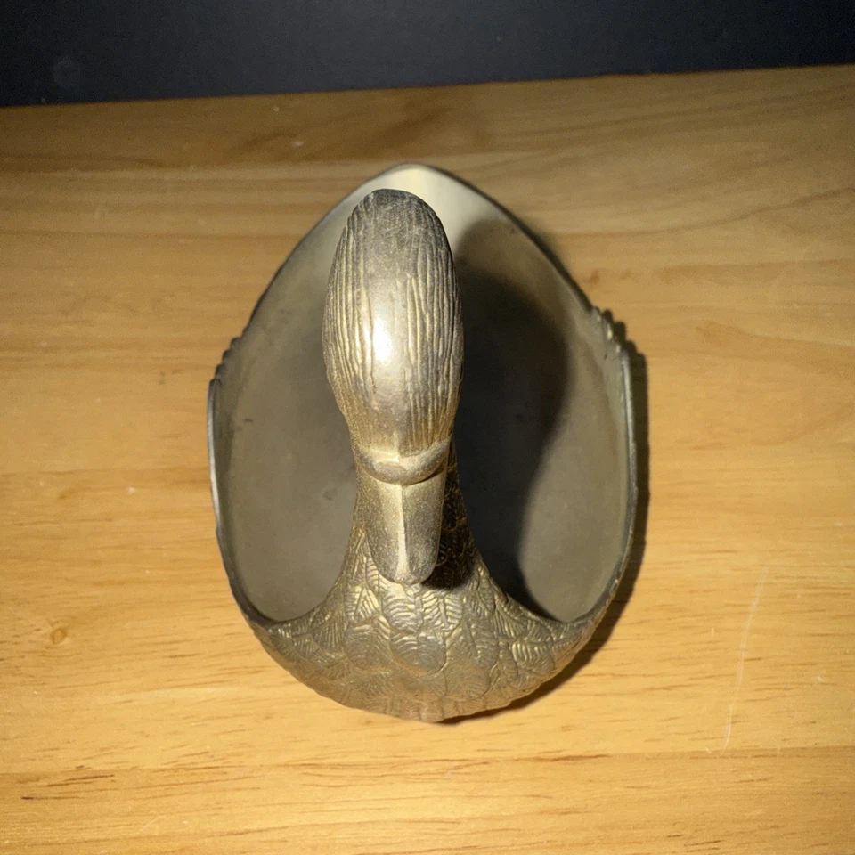 Silver Plated SWAN Dish Set Of 5 FEATHER Candy Nut Dishes Trinket + one Swan - Image 3 of 4