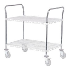 Global Industrial Chrome Utility Cart Handle 24"W Lot of 2