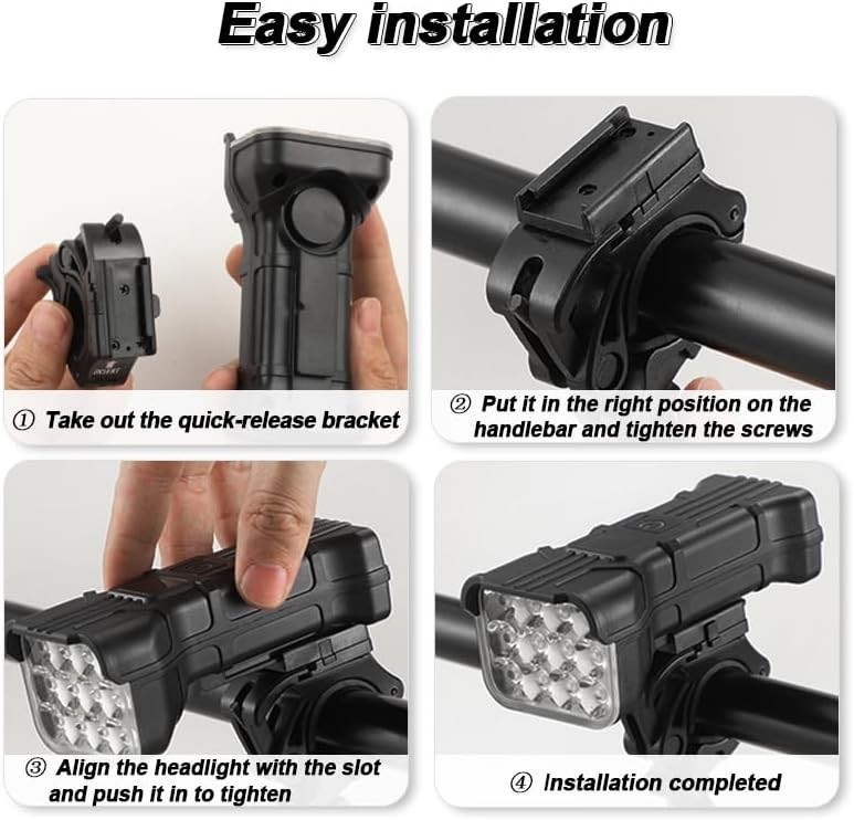 Super Bright LED Bike Light USB Rechargeable Bicycle Front Headlight Waterproof