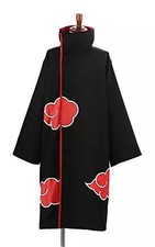 Naruto Shippuden Akatsuki Cloak Itachi Cosplay Costume Red Lining Cloak