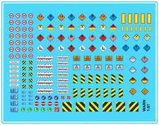 Waterslide Decal 1:87 H0 LKW Warnmarkierung Warnschild Truck Modellauto Gefahr