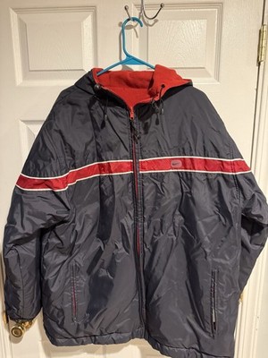 Vintage Nike Mens Jacket Reversible  Windbreaker Fleece Hooded Size L