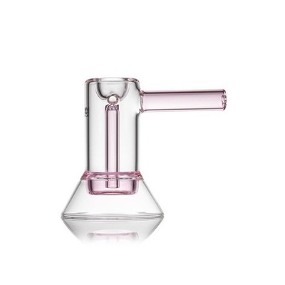 MJ Arsenal COVE BUBBLER 4.5'' Blush Pink Grey Boro Glass Hollow-Bottom Base MJA