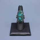 Vintage Sterling Silver Turquoise Ring by Navajo Artist Albert Jake Size 7.5
