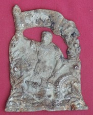 SOCIALIST WORKER with HAMMER Banner USSR 1930 Vintage CAST PLAQUE Old Big Soviet