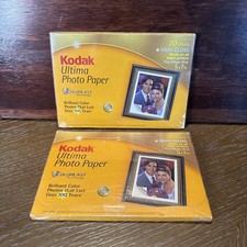 2 KODAK ULTIMA 5 X 7 PHOTO PAPER for Inkjet Prints, 20 Sheets High Gloss Bin 2 