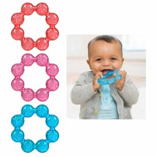 2 Pc Baby Teething Ring Water Teether Chewing Toy Bpa Free Soothing Gums