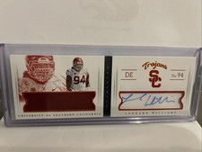 2015 National Treasures LEONARD WILLIAMS Rookie Patch Autograph Booklet Panini